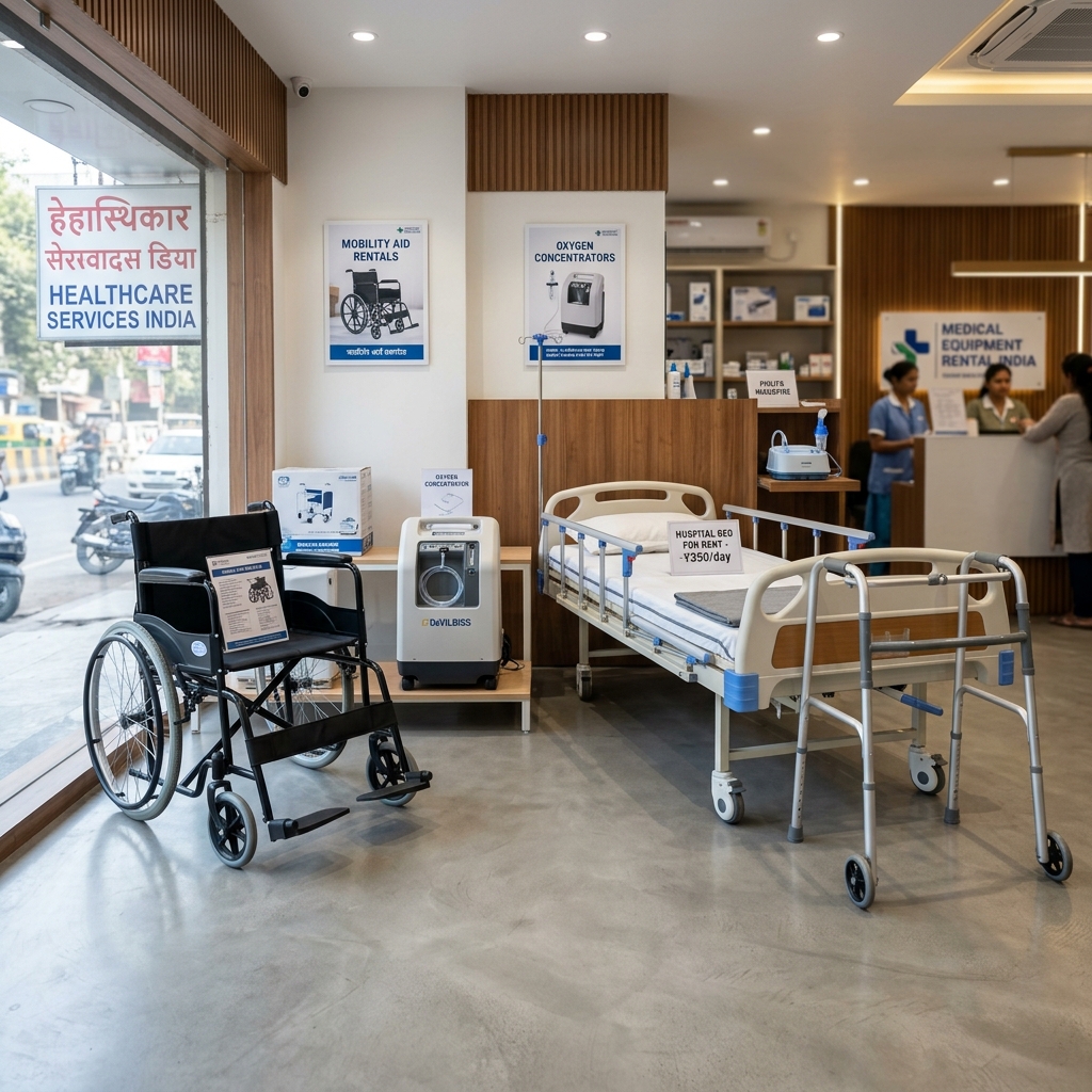 Medical equipment rental in Dehradun - hospital beds, oxygen concentrators, wheelchairs